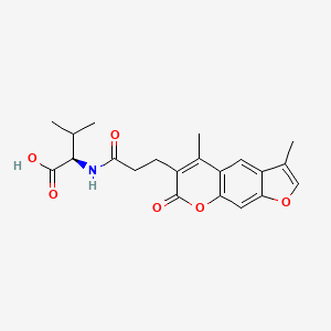 molecular formula C21H23NO6 B14957694 N-[3-(3,5-dimethyl-7-oxo-7H-furo[3,2-g]chromen-6-yl)propanoyl]-D-valine 
