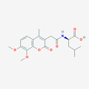 molecular formula C20H25NO7 B14957937 N-[(7,8-dimethoxy-4-methyl-2-oxo-2H-chromen-3-yl)acetyl]-D-leucine 