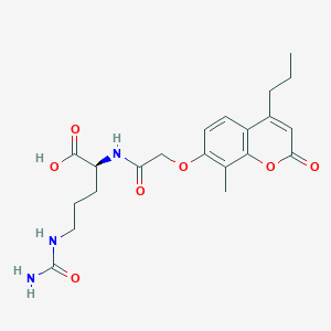 molecular formula C21H27N3O7 B14958281 N~5~-carbamoyl-N~2~-{[(8-methyl-2-oxo-4-propyl-2H-chromen-7-yl)oxy]acetyl}-L-ornithine 
