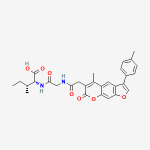 molecular formula C29H30N2O7 B14958370 N-{[5-methyl-3-(4-methylphenyl)-7-oxo-7H-furo[3,2-g]chromen-6-yl]acetyl}glycyl-D-isoleucine 