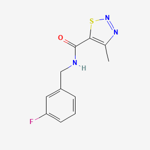 molecular formula C11H10FN3OS B14958494 N-(3-fluorobenzyl)-4-methyl-1,2,3-thiadiazole-5-carboxamide 