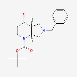 molecular formula C19H26N2O3 B1495881 tert-Butylcis-6-benzyl-4-oxooctahydro-1H-pyrrolo[3,4-b]pyridine-1-carboxylate 
