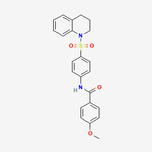 molecular formula C23H22N2O4S B14958895 N-[4-(3,4-dihydroquinolin-1(2H)-ylsulfonyl)phenyl]-4-methoxybenzamide 