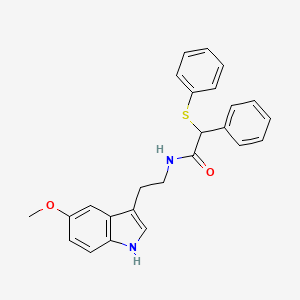 molecular formula C25H24N2O2S B14958983 N-[2-(5-methoxy-1H-indol-3-yl)ethyl]-2-phenyl-2-(phenylsulfanyl)acetamide 