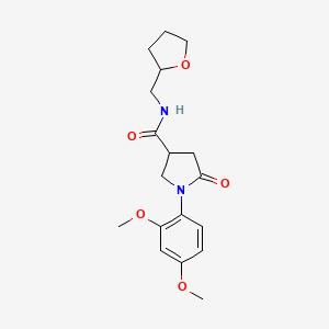 molecular formula C18H24N2O5 B14959006 1-(2,4-dimethoxyphenyl)-5-oxo-N-(tetrahydrofuran-2-ylmethyl)pyrrolidine-3-carboxamide 