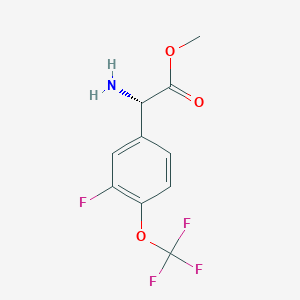 molecular formula C10H9F4NO3 B1495914 Methyl (2S)-2-Amino-2-[3-fluoro-4-(trifluoromethoxy)phenyl]acetate 