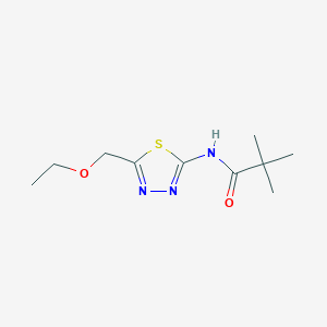 molecular formula C10H17N3O2S B14959768 N-[5-(ethoxymethyl)-1,3,4-thiadiazol-2-yl]-2,2-dimethylpropanamide 