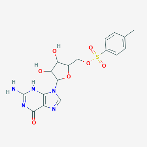 molecular formula C17H19N5O7S B149598 [5-(2-amino-6-oxo-3H-purin-9-yl)-3,4-dihydroxyoxolan-2-yl]methyl 4-methylbenzenesulfonate CAS No. 39947-33-6