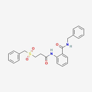 molecular formula C24H24N2O4S B14959907 N-benzyl-2-{[3-(benzylsulfonyl)propanoyl]amino}benzamide 