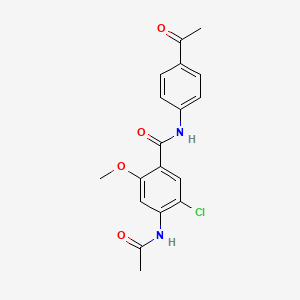 molecular formula C18H17ClN2O4 B14959947 4-(acetylamino)-N-(4-acetylphenyl)-5-chloro-2-methoxybenzamide 