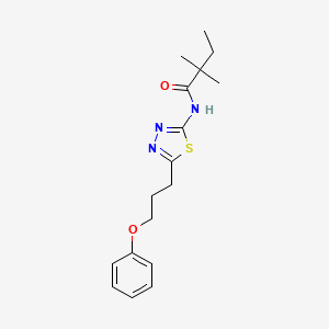 molecular formula C17H23N3O2S B14959972 2,2-dimethyl-N-[5-(3-phenoxypropyl)-1,3,4-thiadiazol-2-yl]butanamide 