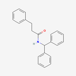 molecular formula C22H21NO B14960008 N-(diphenylmethyl)-3-phenylpropanamide 