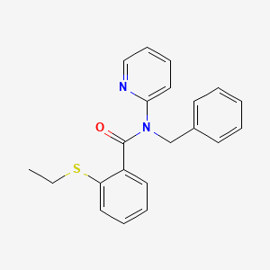 molecular formula C21H20N2OS B14960015 N-benzyl-2-(ethylsulfanyl)-N-(pyridin-2-yl)benzamide 