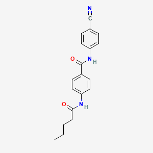 molecular formula C19H19N3O2 B14960087 N-(4-cyanophenyl)-4-(pentanoylamino)benzamide 