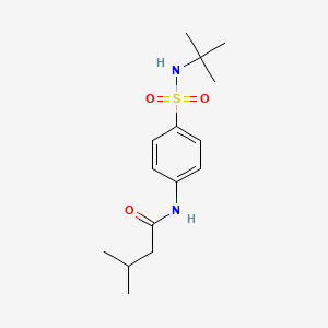 molecular formula C15H24N2O3S B14960594 N-[4-(tert-butylsulfamoyl)phenyl]-3-methylbutanamide 