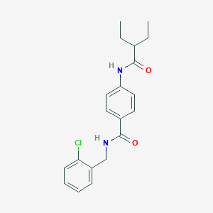 molecular formula C20H23ClN2O2 B14960724 N-(2-chlorobenzyl)-4-[(2-ethylbutanoyl)amino]benzamide 