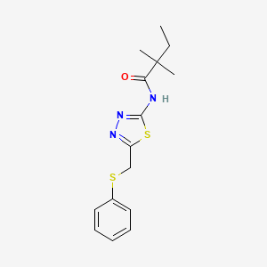 molecular formula C15H19N3OS2 B14960741 2,2-dimethyl-N-{5-[(phenylsulfanyl)methyl]-1,3,4-thiadiazol-2-yl}butanamide 