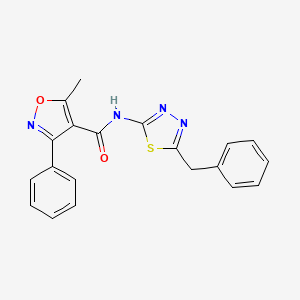 molecular formula C20H16N4O2S B14960784 N-(5-benzyl-1,3,4-thiadiazol-2-yl)-5-methyl-3-phenyl-1,2-oxazole-4-carboxamide 