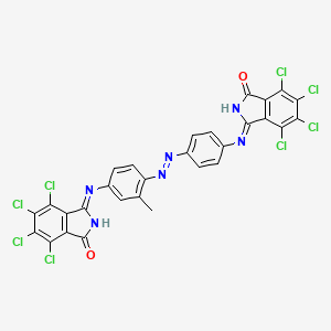 molecular formula C29H12Cl8N6O2 B1496110 4,5,6,7-Tetrachloro-3-[[3-methyl-4-[[4-[(4,5,6,7-tetrachloro-1-oxo-1H-isoindol-3-YL)amino]phenyl]azo]phenyl]amino]-1H-isoindol-1-one CAS No. 40716-47-0