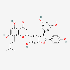 molecular formula C34H30O9 B1496117 Sophoraflavanone H CAS No. 136997-68-7
