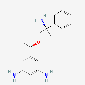 5-((R)-1-(((S)-2-Amino-2-phenylbut-3-en-1-yl)oxy)ethyl)benzene-1,3-diamine