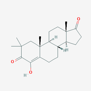 molecular formula C21H30O3 B149615 2,2-Dimethyl-4-hydroxy-4-androstene-3,17-dione CAS No. 132609-68-8