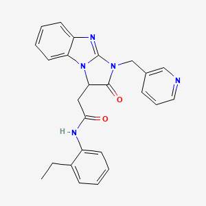 molecular formula C25H23N5O2 B14961518 N-(2-ethylphenyl)-2-[2-oxo-1-(pyridin-3-ylmethyl)-2,3-dihydro-1H-imidazo[1,2-a]benzimidazol-3-yl]acetamide 