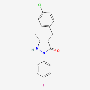 molecular formula C17H14ClFN2O B14961555 4-(4-chlorobenzyl)-1-(4-fluorophenyl)-3-methyl-1H-pyrazol-5-ol 