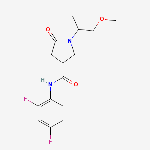 molecular formula C15H18F2N2O3 B14961592 N-(2,4-difluorophenyl)-1-(1-methoxypropan-2-yl)-5-oxopyrrolidine-3-carboxamide 