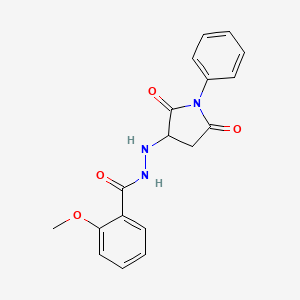 molecular formula C18H17N3O4 B14961650 N'-(2,5-dioxo-1-phenylpyrrolidin-3-yl)-2-methoxybenzohydrazide 