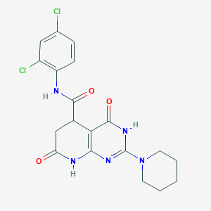 molecular formula C19H19Cl2N5O3 B14961689 N-(2,4-dichlorophenyl)-4-hydroxy-7-oxo-2-(piperidin-1-yl)-5,6,7,8-tetrahydropyrido[2,3-d]pyrimidine-5-carboxamide 