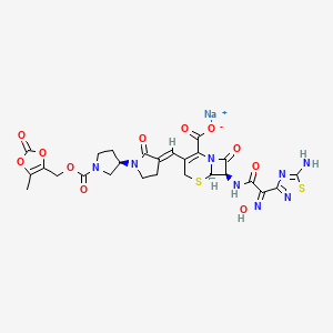 molecular formula C26H25N8NaO11S2 B1496173 Ceftobiprole medocaril sodium CAS No. 252188-71-9
