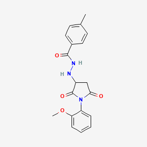 molecular formula C19H19N3O4 B14961789 N'-[1-(2-methoxyphenyl)-2,5-dioxopyrrolidin-3-yl]-4-methylbenzohydrazide 
