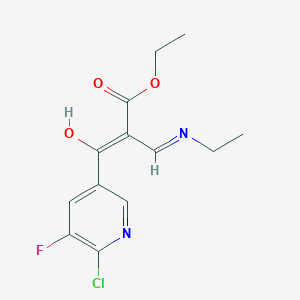 molecular formula C13H14ClFN2O3 B1496181 Ethyl 2-[(6-chloro-5-fluoropyridin-3-yl)carbonyl]-3-(ethylamino)acrylate CAS No. 306935-70-6