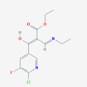 Ethyl 2-[(6-chloro-5-fluoropyridin-3-yl)carbonyl]-3-(ethylamino)acrylate