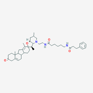 molecular formula C₄₄H₆₃N₃O₄ B014962 Cyclopamine-KAAD CAS No. 306387-90-6