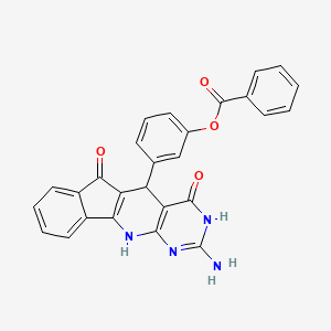 molecular formula C27H18N4O4 B14962163 [3-(6-amino-4,17-dioxo-5,7,9-triazatetracyclo[8.7.0.03,8.011,16]heptadeca-1(10),3(8),6,11,13,15-hexaen-2-yl)phenyl] benzoate 