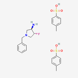 molecular formula C25H31FN2O6S2 B1496225 (3R,4R)-1-benzyl-4-fluoropyrrolidin-3-amine bis-tosylate 