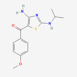 molecular formula C14H17N3O2S B14962266 2-N-Isopropyl-5-[(4-methoxyphenyl)carbonyl]-1,3-thiazole-2,4-diamine 