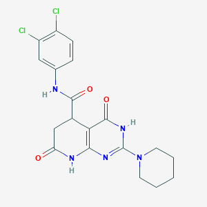 molecular formula C19H19Cl2N5O3 B14962618 N-(3,4-dichlorophenyl)-4-hydroxy-7-oxo-2-(piperidin-1-yl)-5,6,7,8-tetrahydropyrido[2,3-d]pyrimidine-5-carboxamide 