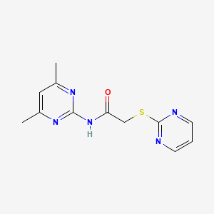 molecular formula C12H13N5OS B14962695 N-(4,6-dimethylpyrimidin-2-yl)-2-pyrimidin-2-ylthioacetamide 