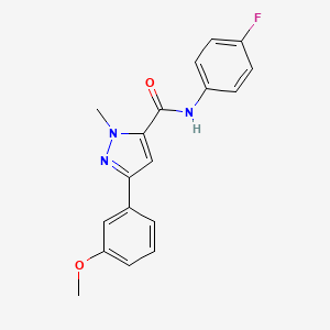 molecular formula C18H16FN3O2 B14962747 N-(4-fluorophenyl)-3-(3-methoxyphenyl)-1-methyl-1H-pyrazole-5-carboxamide 