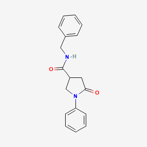 molecular formula C18H18N2O2 B14962790 N-benzyl-5-oxo-1-phenylpyrrolidine-3-carboxamide 