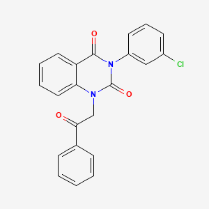 molecular formula C22H15ClN2O3 B14963043 3-(3-chlorophenyl)-1-(2-oxo-2-phenylethyl)quinazoline-2,4(1H,3H)-dione 