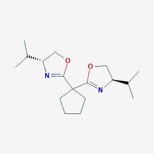 molecular formula C17H28N2O2 B1496306 (4R,4'R)-2,2'-(Cyclopentane-1,1-diyl)bis(4-isopropyl-4,5-dihydrooxazole) 