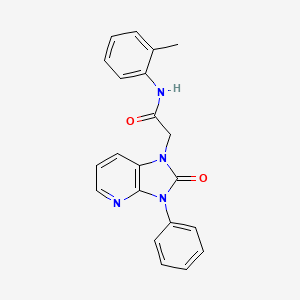 molecular formula C21H18N4O2 B14963127 N-(2-Methylphenyl)-2-{2-oxo-3-phenyl-1H,2H,3H-imidazo[4,5-B]pyridin-1-YL}acetamide 