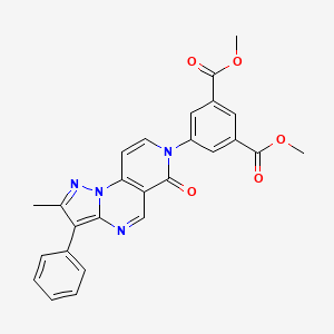 molecular formula C26H20N4O5 B14963209 dimethyl 5-(2-methyl-6-oxo-3-phenylpyrazolo[1,5-a]pyrido[3,4-e]pyrimidin-7(6H)-yl)isophthalate 