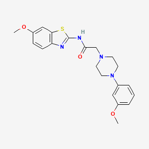 molecular formula C21H24N4O3S B14963372 N-(6-methoxy-1,3-benzothiazol-2-yl)-2-[4-(3-methoxyphenyl)piperazin-1-yl]acetamide 