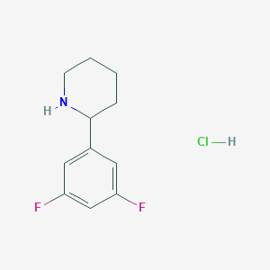 molecular formula C11H14ClF2N B1496347 2-(3,5-difluorophenyl)piperidine HCl 
