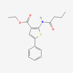 molecular formula C17H19NO3S B14963489 Ethyl 2-(butanoylamino)-5-phenylthiophene-3-carboxylate 